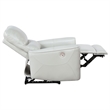 Pemberley Row Faux Leather Ivory Recliner Chair Rectangular Power Recline 39.75