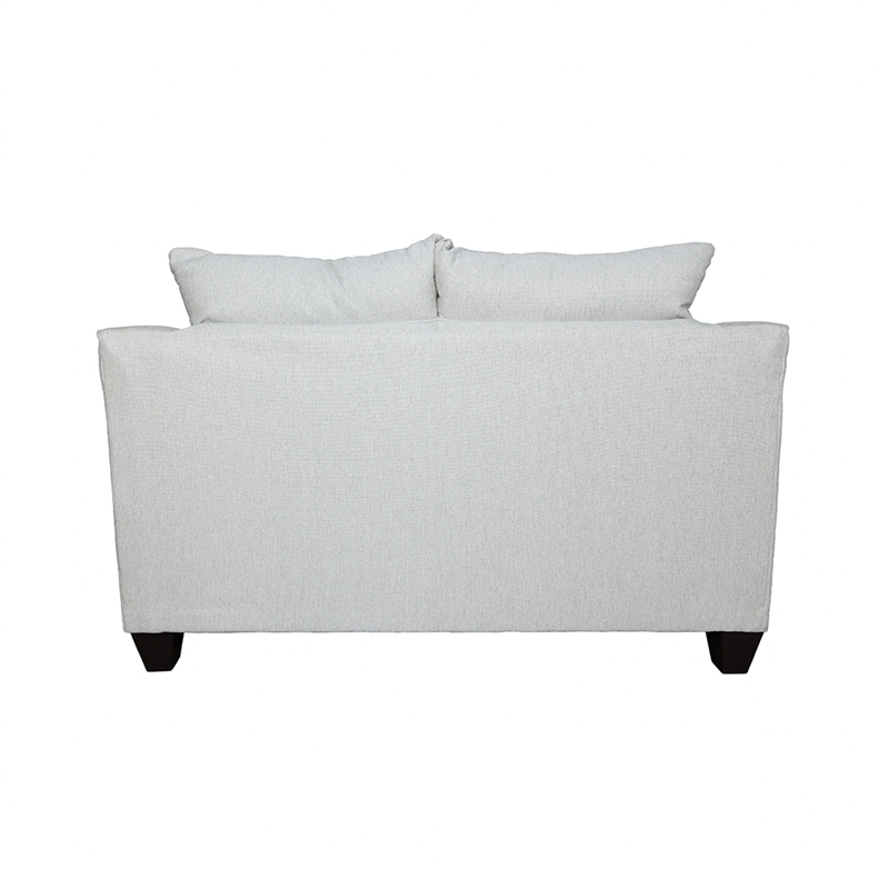 Pemberly Row Fabric Upholstered Track Arm Fabric Loveseat Gray Mist