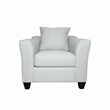 Pemberly Row Fabric Upholstered Track Arm Fabric Accent Chair Gray Mist