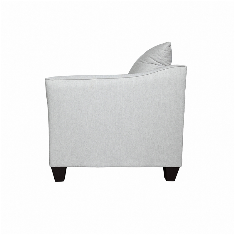 Pemberly Row Fabric Upholstered Track Arm Fabric Accent Chair Gray Mist
