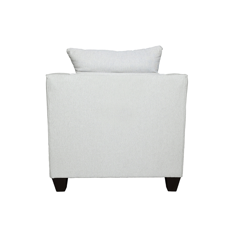 Pemberly Row Fabric Upholstered Track Arm Fabric Accent Chair Gray Mist