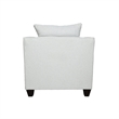 Pemberly Row Fabric Upholstered Track Arm Fabric Accent Chair Gray Mist