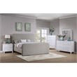 Pemberly Row Modern Fabric Upholstered Eastern King Platform Bed Gray