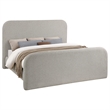 Pemberly Row Modern Fabric Upholstered Eastern King Platform Bed Gray