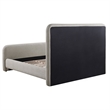Pemberly Row Modern Fabric Upholstered Eastern King Platform Bed Gray