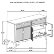 Pemberly Row 2-drawer Wood Sideboard Buffet with Storage Cabinet Black