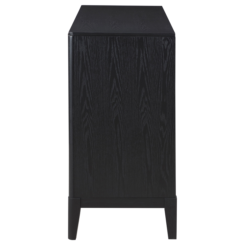 Pemberly Row 2-drawer Wood Sideboard Buffet with Storage Cabinet Black