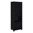 Pemberley Row Melamine Black Media Tower Rectangular Storage Cabinet 71
