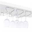 Pemberly Row Circular LED Wood Home Bar with Wine Storage White High Gloss