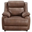 Pemberly Row 3-piece Faux Leather Upholstered Sofa Set Dark Brown