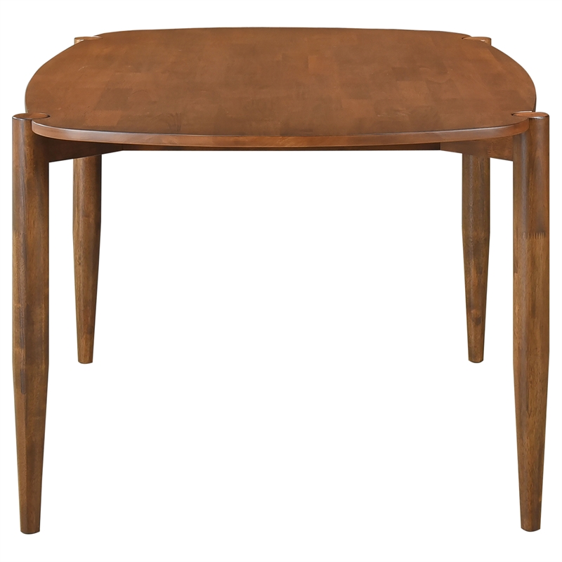 Pemberly Row Modern 7-piece Wood Oval Solid Wood Dining Set Walnut
