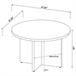Pemberly Row Modern Round Engineered Wood Dining Table Mango Brown