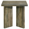 Pemberly Row Farmhouse Rectangular Solid Wood End Table Mango Brown