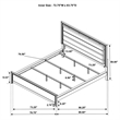 Pemberly Row Wood California King Bed with Upholstered Headboard Rustic Beige