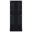 Pemberly Row Wood Display Case Curio Cabinet with LED Lighting Black High Gloss