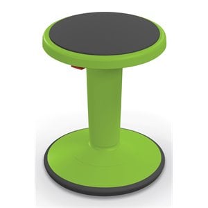 Pemberly Row 17-24&quot Plastic Hierarchy Height Adjustable Grow Tall Stool in Green