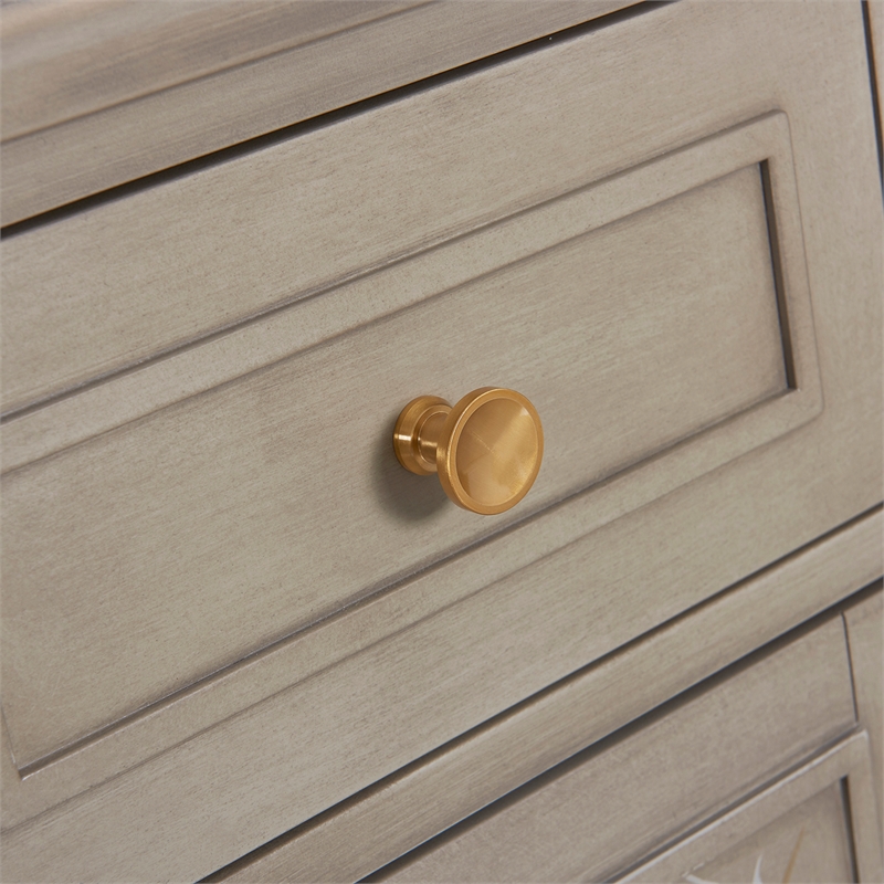 Pemberly Row Handpainted Entryway Storage Cabinet Grey Cashmere