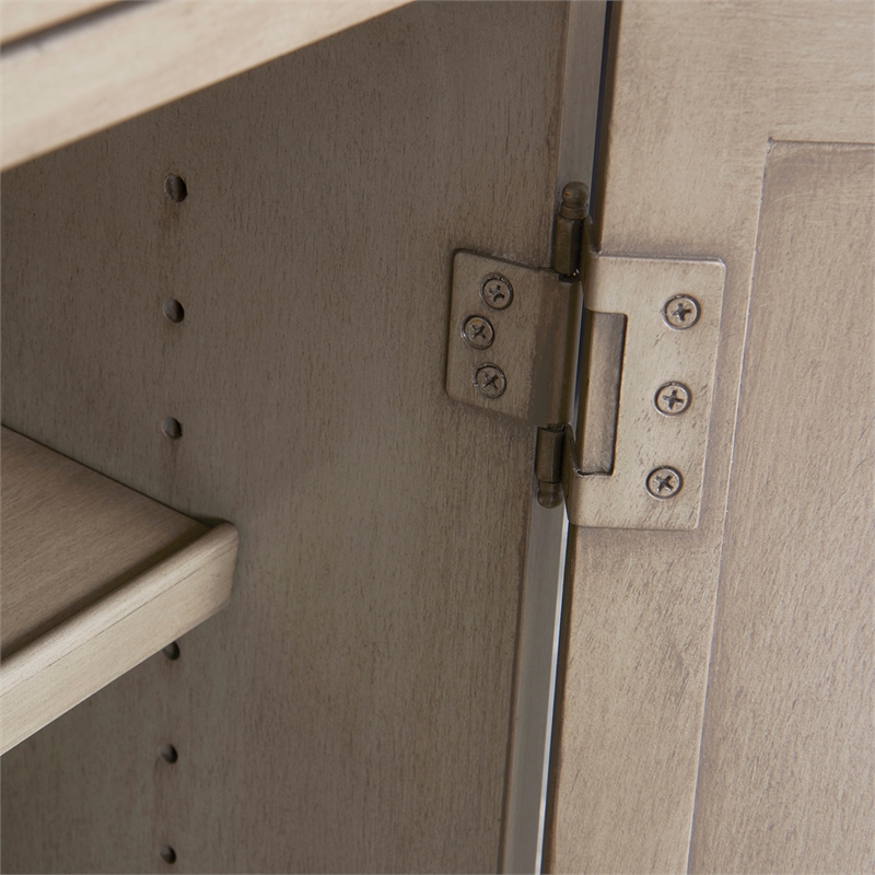 Pemberly Row Handpainted Entryway Storage Cabinet Grey Cashmere