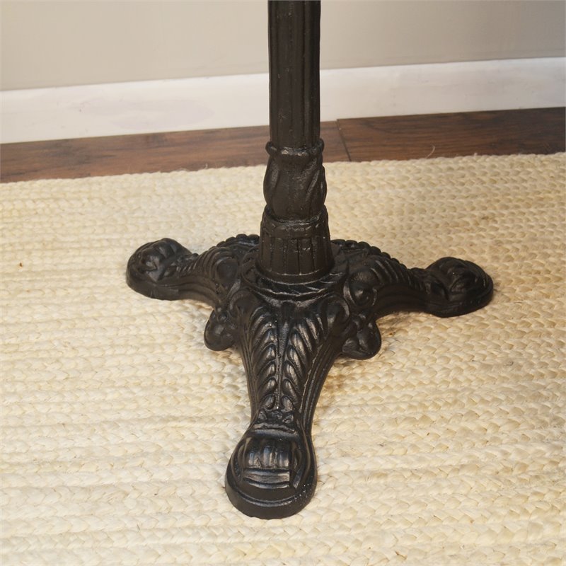 Pemberly Row Contemporary Accent Table in Chestnut and Black