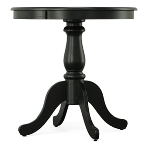 Pemberley Row Wood Antique Black Dining Table Round 30&quot Unassembled