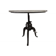 Pemberly Row Contemporary Adjustable Crank Table in Natural Driftwood/Aged Iron