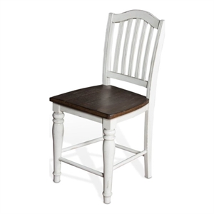 Pemberly Row French Country Slatback 24&quot Counter Stool (Set of 2)