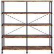 Pemberley Row Wood Antique Nutmeg Bookcase Rectangular Rustic Industrial 63