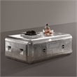 Pemberly Row Modern / Contemporary Square Coffee Table in Aluminum