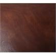 Pemberly Row Top Grain Leather Upholstery Accent Chair in Vintage Dark Brown