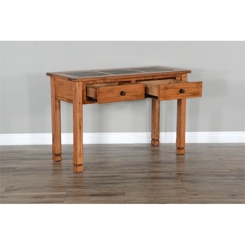 Pemberley Row Wood Rustic Oak Sofa Table Rectangular 48