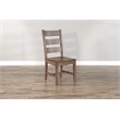 Pemberley Row Wood Taupe Brown Chair Ladderback Scooped Seat 40
