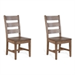 Pemberley Row Wood Taupe Brown Chair Ladderback Scooped Seat 40