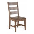 Pemberley Row Wood Taupe Brown Chair Ladderback Scooped Seat 40
