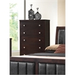 Pemberly Row 5-piece Full Wood Bedroom Set Cappuccino and Black