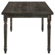 Pemberly Row Rectangular Wood Turned Legs Dining Table in Weathered Gray