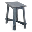 Pemberley Row Mahogany Wood Ocean Blue Side Table Round 25