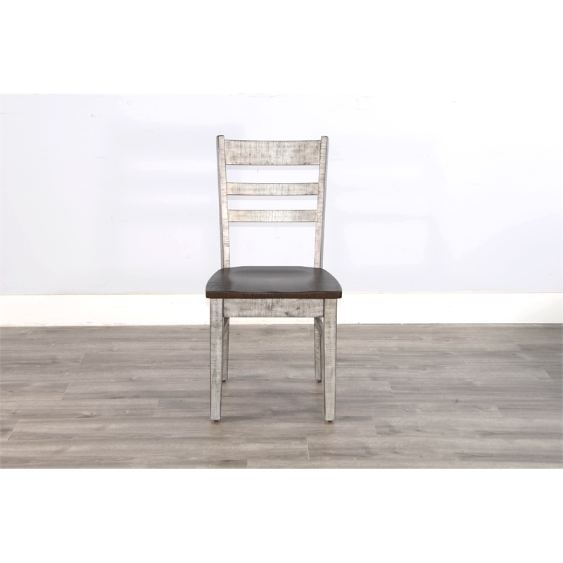 Pemberly Row Modern / Contemporary Ladderback Dining Chair in Gray (Set of 2)