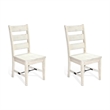 Pemberly Row White Sand Ladderback Chair with Turnbuckle Stretchers (Set of 2)