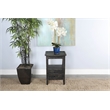 Pemberly Row Modern / Contemporary Black Sand Wood Side Table