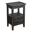 Pemberly Row Modern / Contemporary Black Sand Wood Side Table