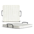 Pemberly Row Modern / Contemporary White Sand Wood Ottoman Tray