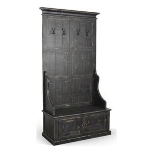 Pemberley Row Mahogany Black Hall Tree Rectangular