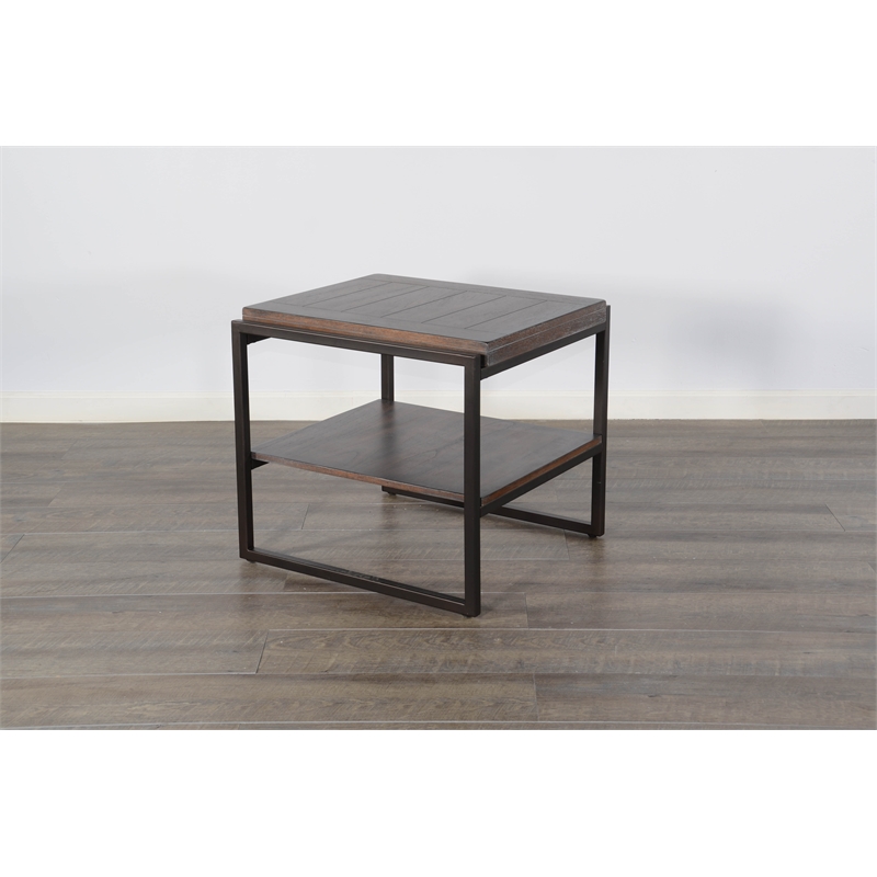 Pemberly Row Modern / Contemporary French Metal Sled Base End Table