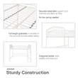 Pemberly Row Modern / Contemporary Metal Full Loft Bed in Off White