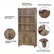 Pemberly Row 2-Door Farmhouse Engineered Wood Bookcase in Rustic Oak