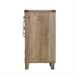 Pemberly Row 4-Door Engineered Wood Credenza File Cabinet in Rustic Oak