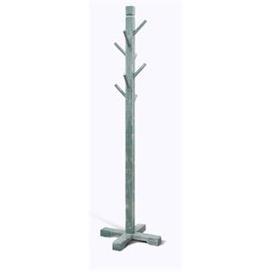 Pemberly Row Traditional Solid Wood Hat Rack with 8-Prong Hooks in Green