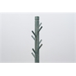 Pemberly Row Traditional Solid Wood Hat Rack with 8-Prong Hooks in Green