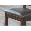 Pemberly Row Modern/Contemporary Ladderback Dining Chair in Dark Wood (Set of 2)