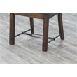 Pemberly Row Modern/Contemporary Ladderback Dining Chair in Dark Wood (Set of 2)